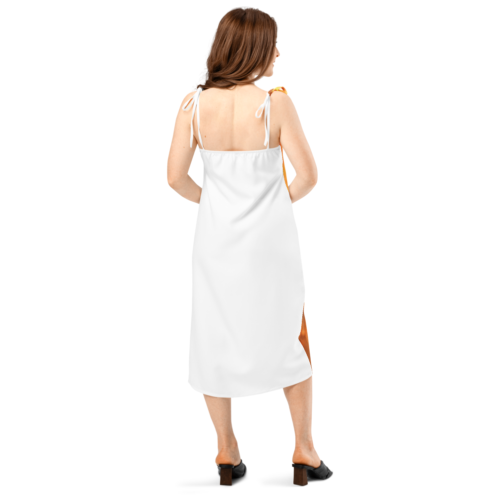 Tie-strap midi dress