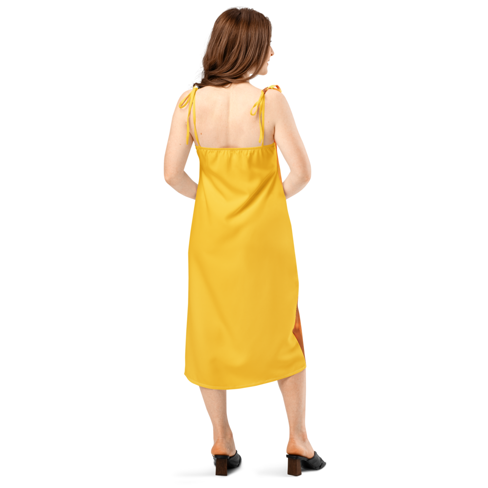 Tie-strap midi dress