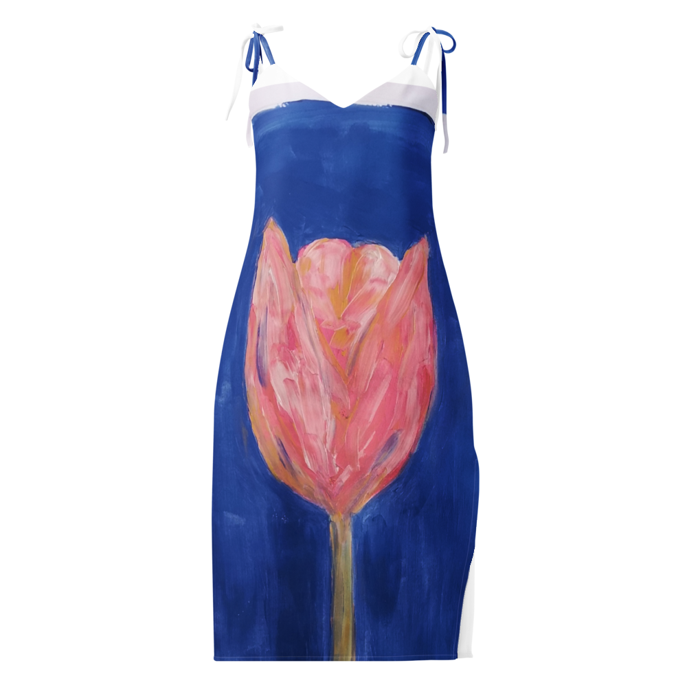 Tie-strap midi dress