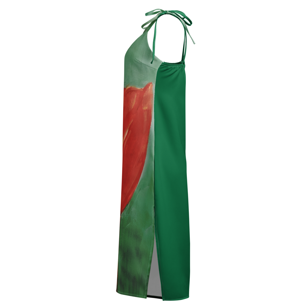 Tie-strap midi dress