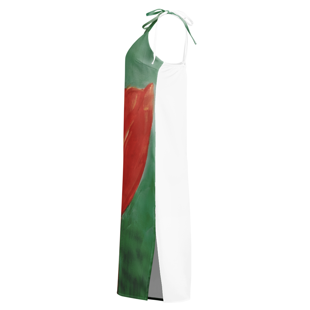 Tie-strap midi dress
