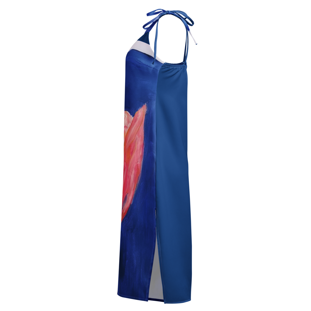 Tie-strap midi dress
