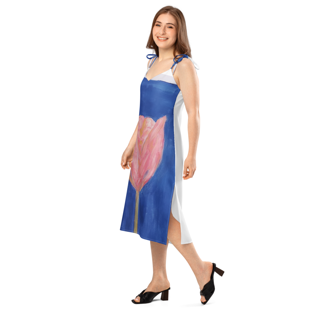 Tie-strap midi dress