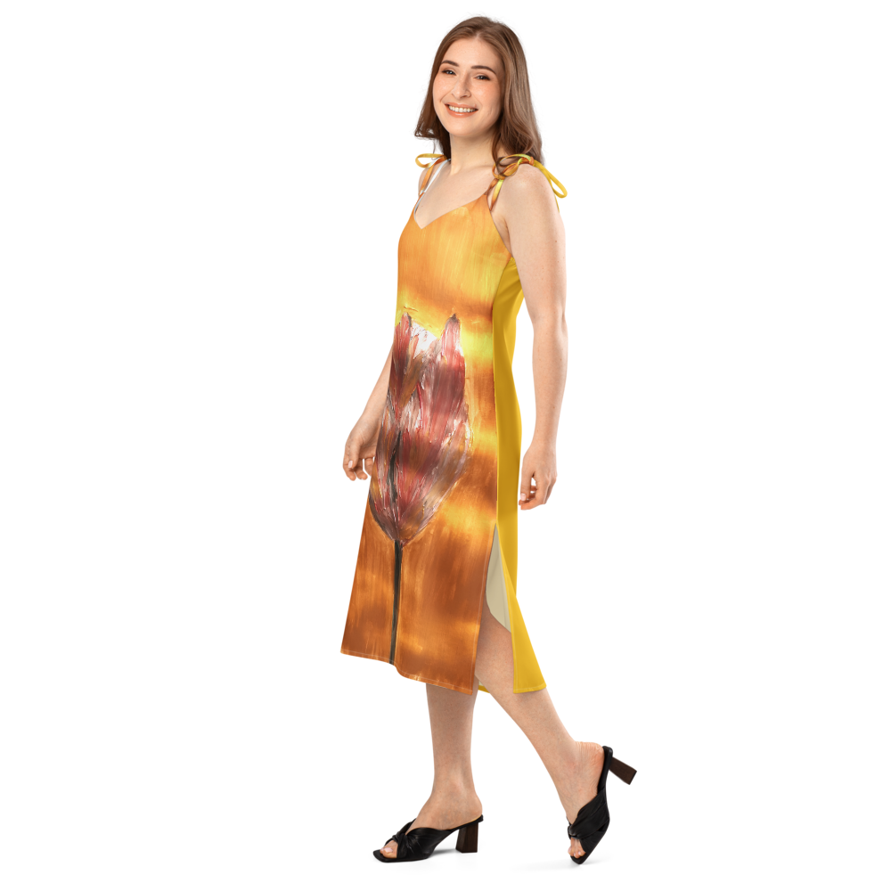 Tie-strap midi dress