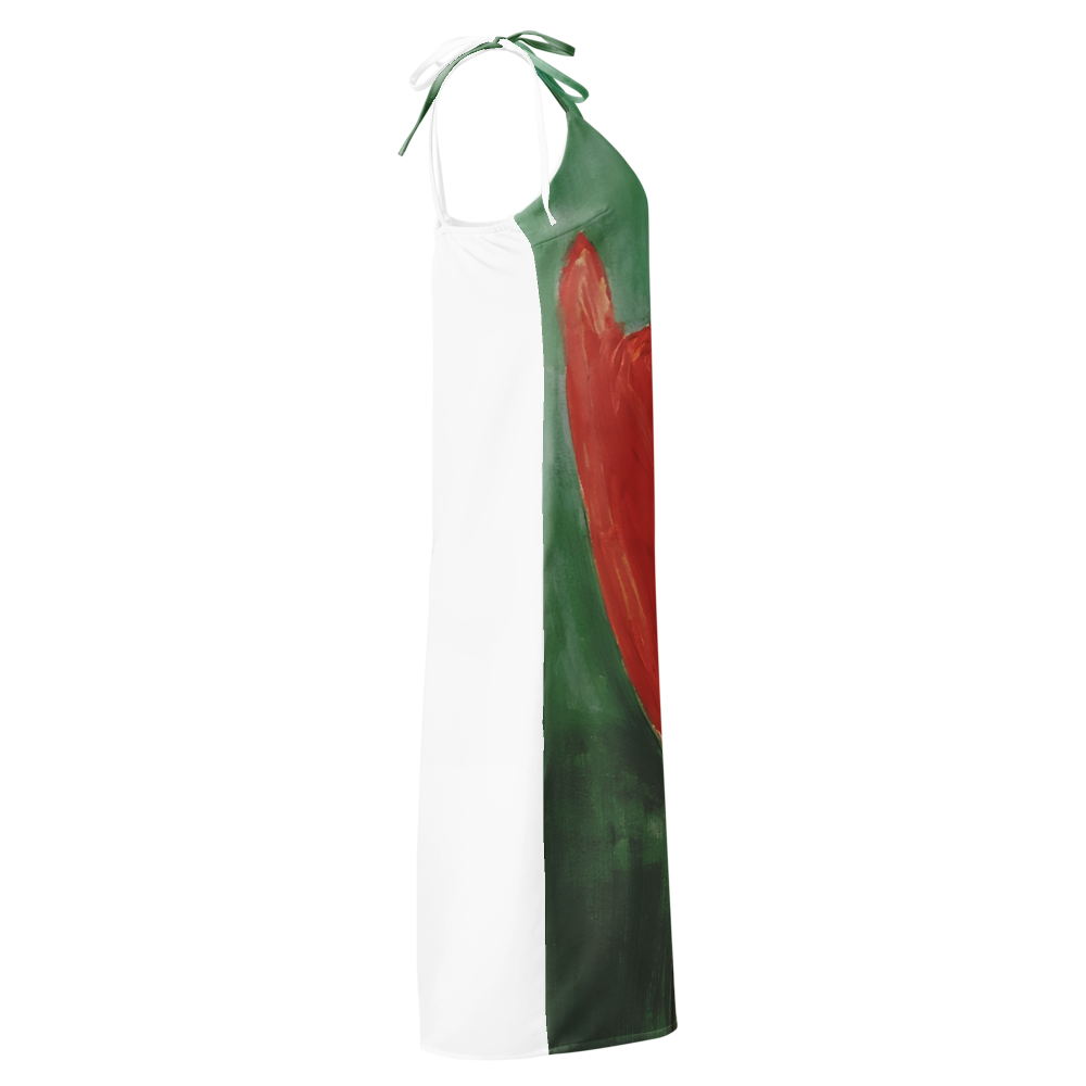 Tie-strap midi dress