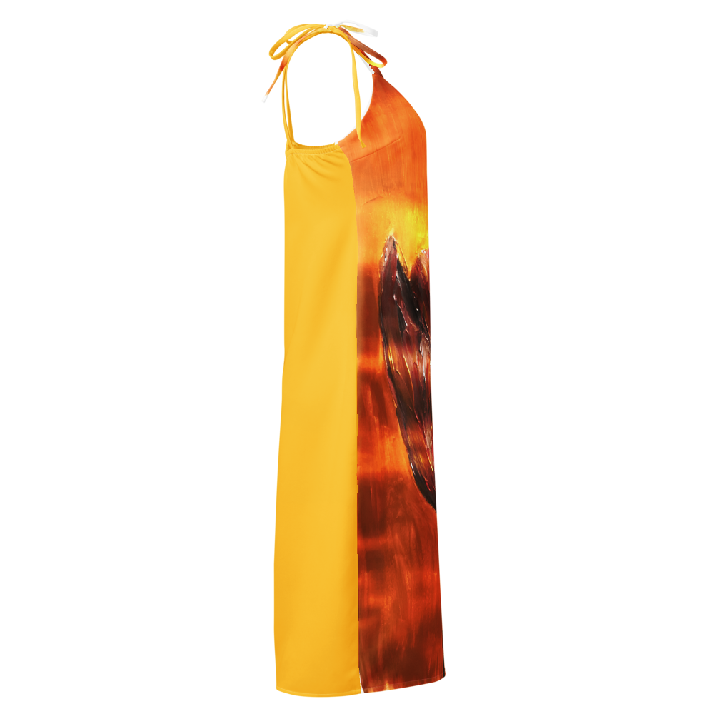 Tie-strap midi dress