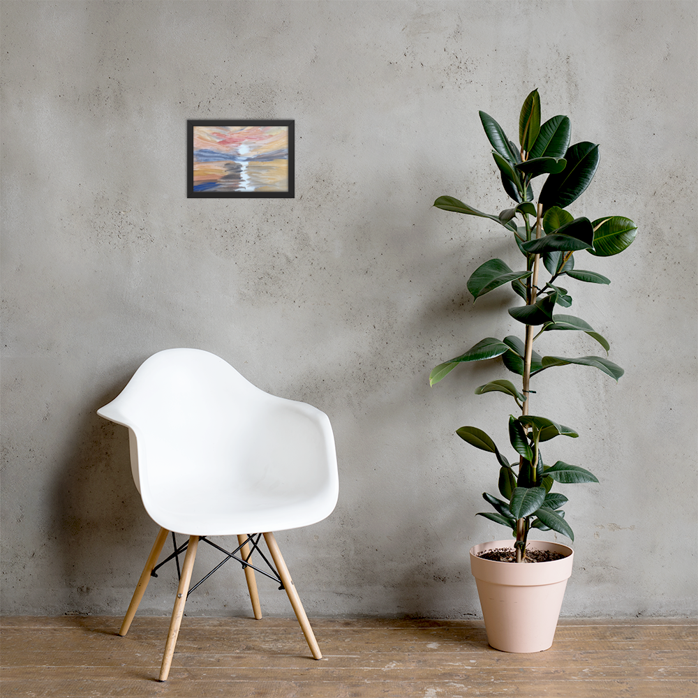 Framed matte paper poster