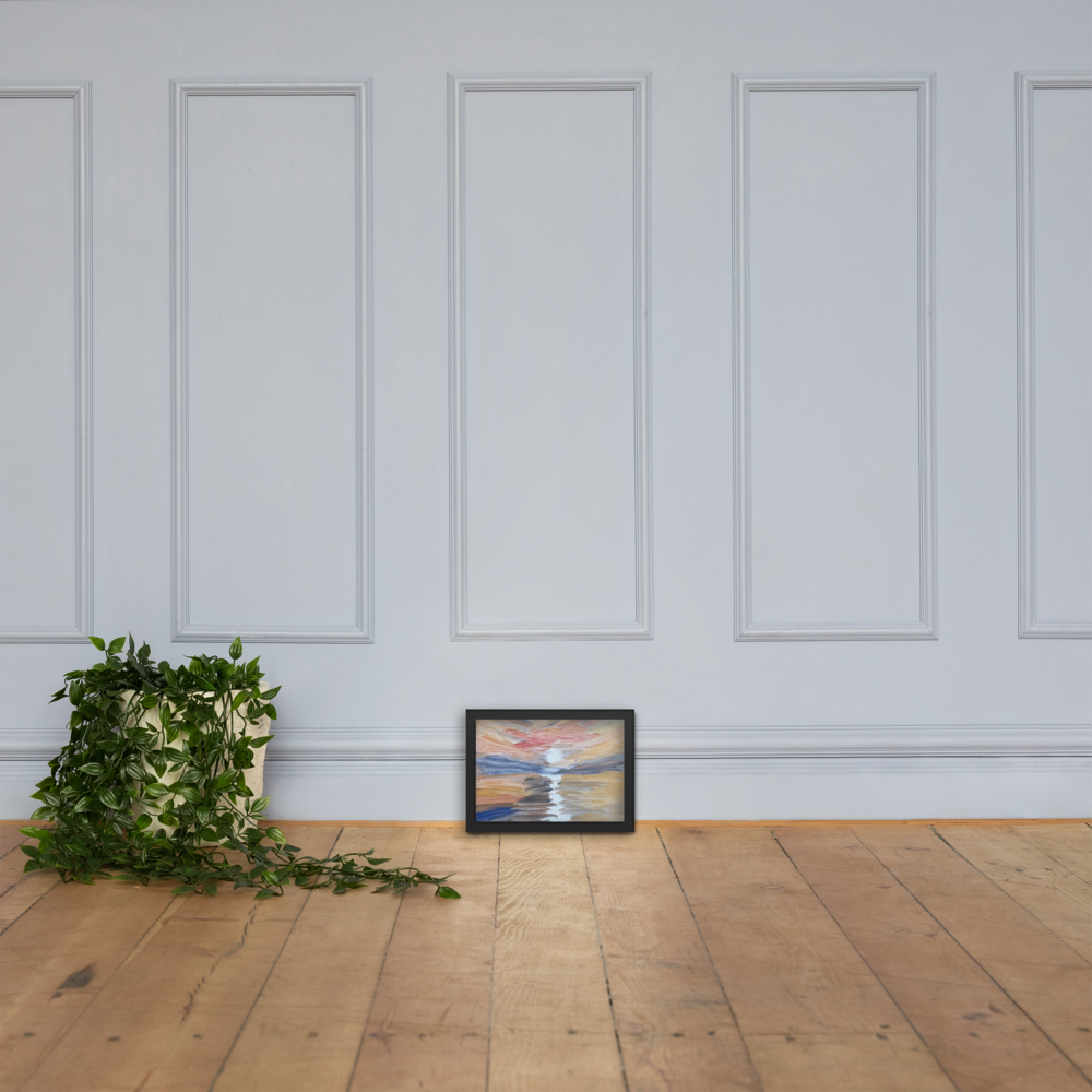 Framed matte paper poster