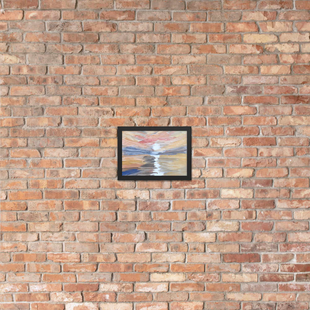 Framed matte paper poster